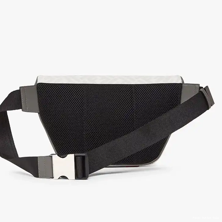 Cheap Belt FF Fendi Motif Bag In Fabric Red White 0605